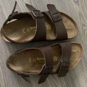 BIRKENSTOCK Milano Oiled Leather Habana With An Ankle Strap